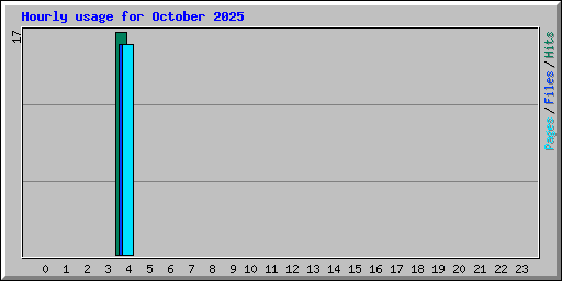Hourly usage for October 2025